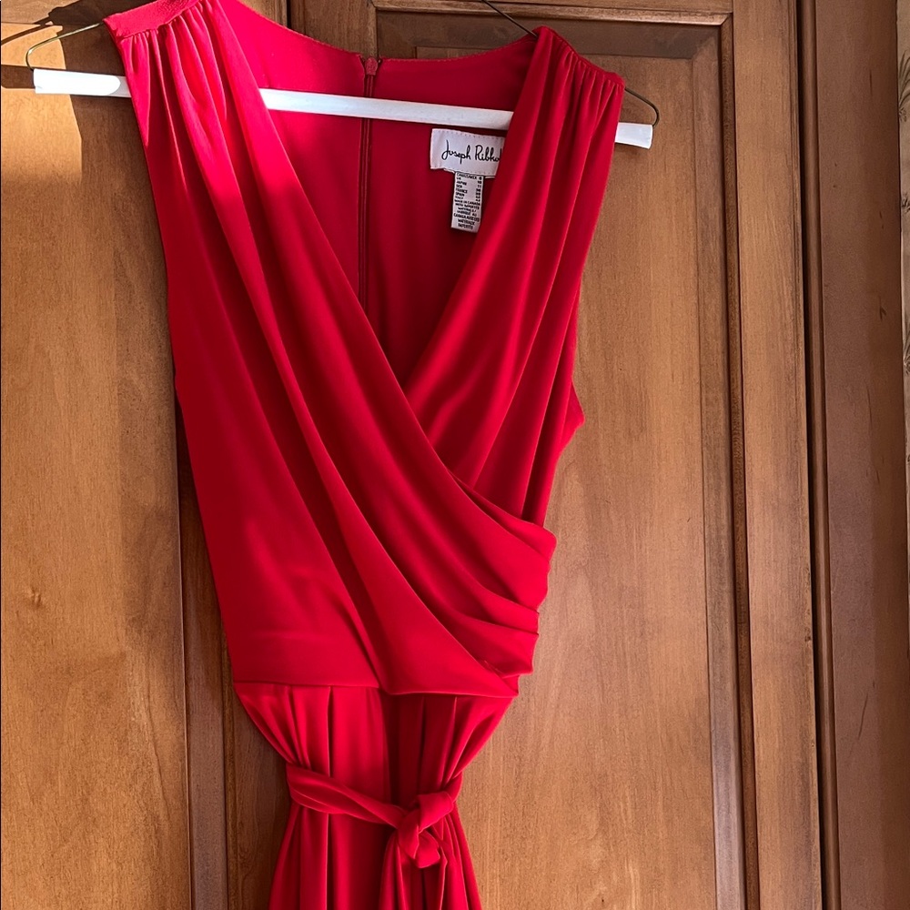 Joseph Ribkoff Vibrant Red Jumpsuit - Picture 3 of 5